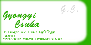 gyongyi csuka business card